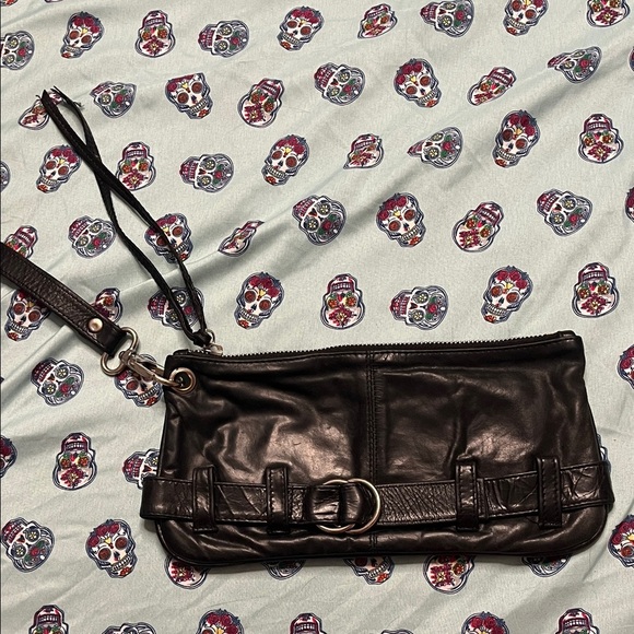 Latico Black Leather Wristlet - Picture 1 of 8